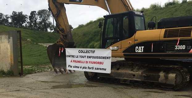 Prunelli-di-Fiumorbu : le centre d'enfouissement de déchets bloqué par des riverains 