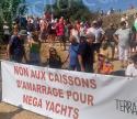 Ajaccio : un rassemblement pour dire "non aux caissons d'amarrage pour méga yatchs" 