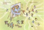 Le dessin de Battì : ""A colorful world for 2024", "Pace è salute"