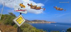 La photo du jour : Canadair au-dessus de la baie de Calvi